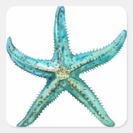 Seesterne Quadratischer Aufkleber