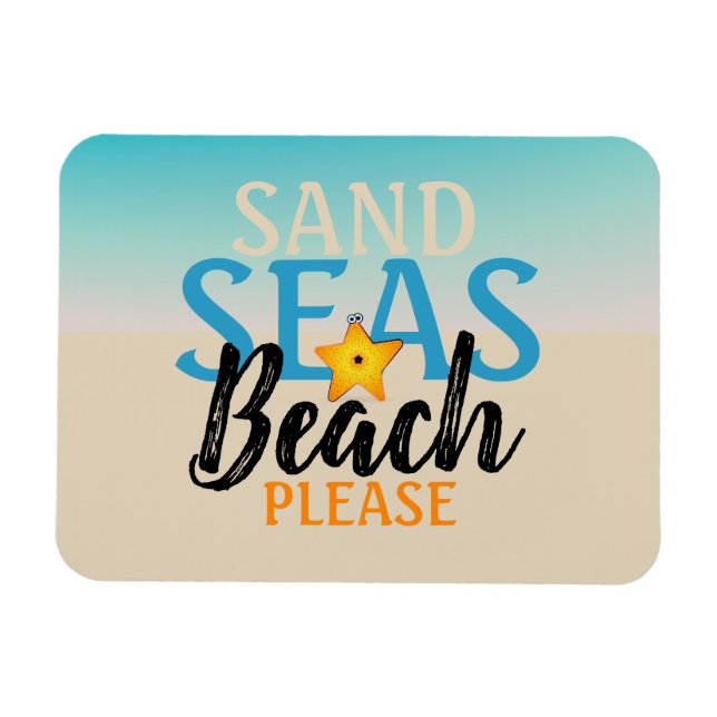 Seesterne Sandmeere Strand Magnet (Horizontal)