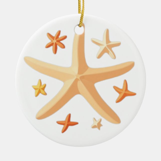 Seesterne und die Kleinen Keramik Ornament (Vorne)