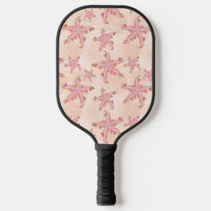 Seesterne und Korallen-Rosa-Pastell-Muster Pickleball Schläger