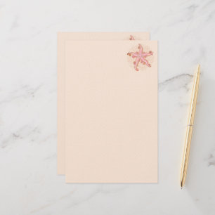 Seesterne und Korallen Rosa Pastellmuster Briefpapier