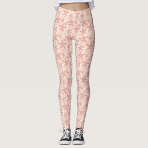 Seesterne und Korallen-Rosa-Pastellmuster Leggings
