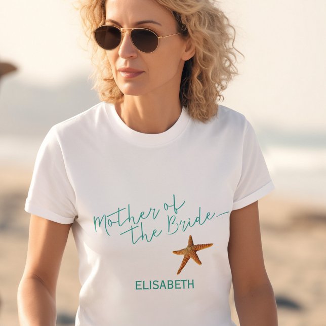 Seesternmutter am Strand Mutter der Braut T-Shirt (Von Creator hochgeladen)
