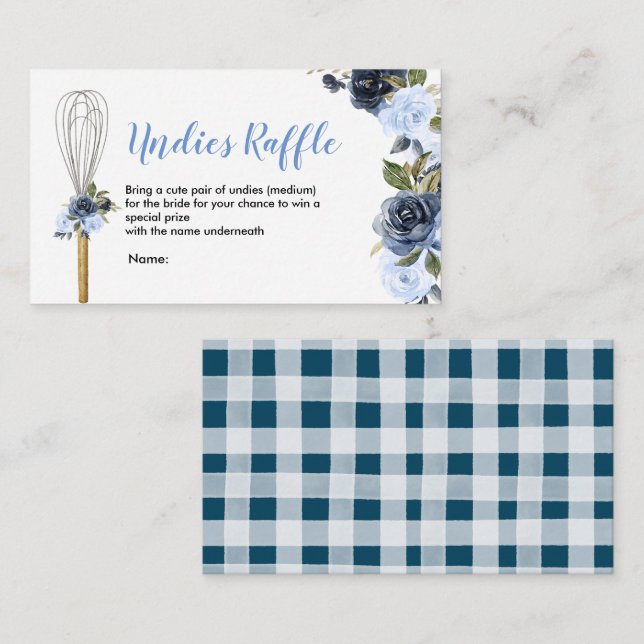 Seestreitflorale bald abgespült werden Undies Raff Begleitkarte (Vorne/Hinten)