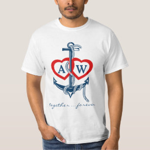 SeeT - Shirt ankermonogramm Valentines Tages