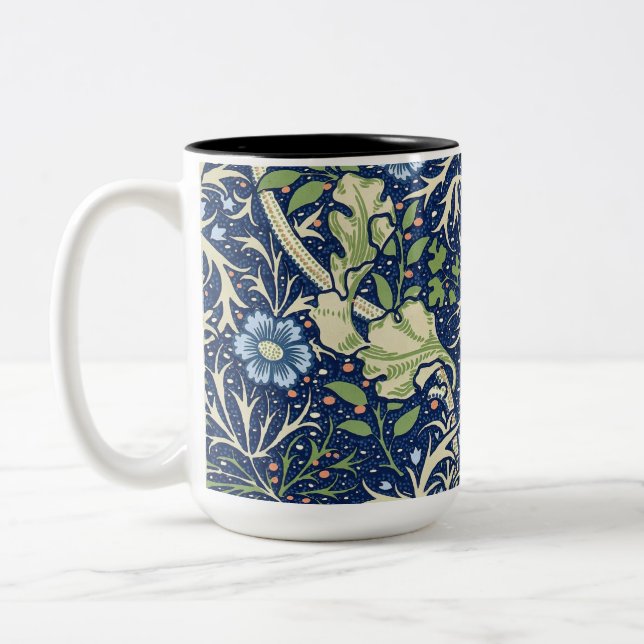 Seetang (von William Morris) Zweifarbige Tasse (Links)