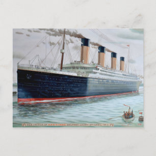 Seetests der RMS Titanic Postkarte