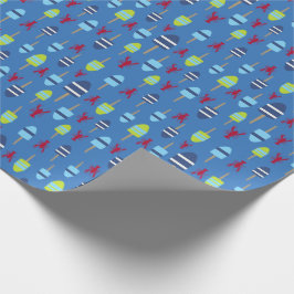 Seethemaboje und -hummer mit Monogramm Geschenkpapier