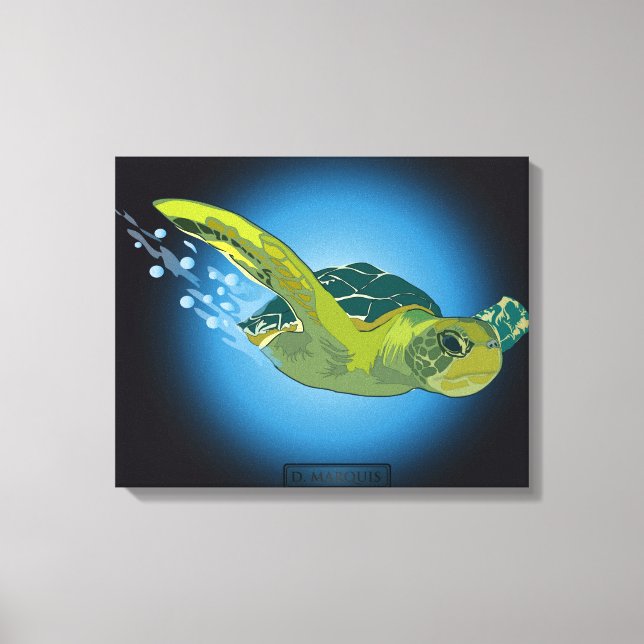 SEETURTLE AUF LEINWAND 20 "x 16" (Vorderseite)