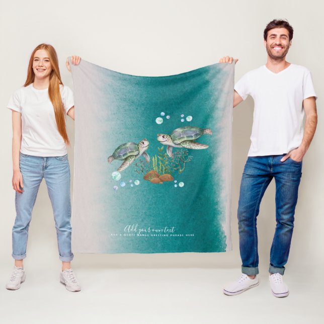 SEETURTLES Personalisiert Fleecedecke (Beispiel)