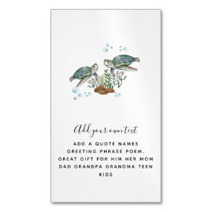 SEETURTLES Personalisiert Magnetische Visitenkarte