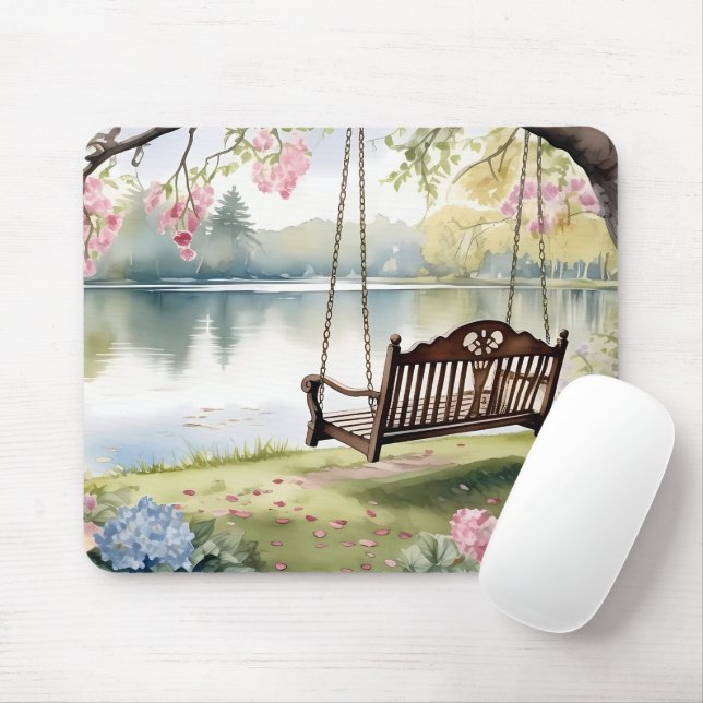 Seeufer Swing im Romantik Mousepad (Mit Mouse)