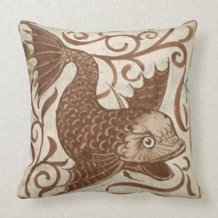 Seeungeheuer (w/c auf Papier) Kissen