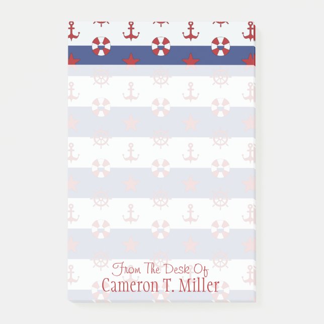 SeeUS Flagge-Muster | addieren Ihren Namen Post-it Klebezettel (Vorderseite)