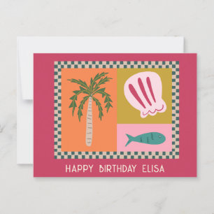 SEEVERGNÜGLICHER GEBURTSTAG Moderner Niedlicher In Postkarte