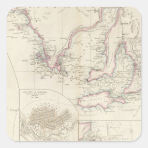 Seeverkehr in Südaustralien Quadratischer Aufkleber