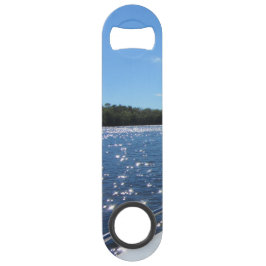 Seevermilions-funkelndes blaues Wasser Speed Flaschenöffner