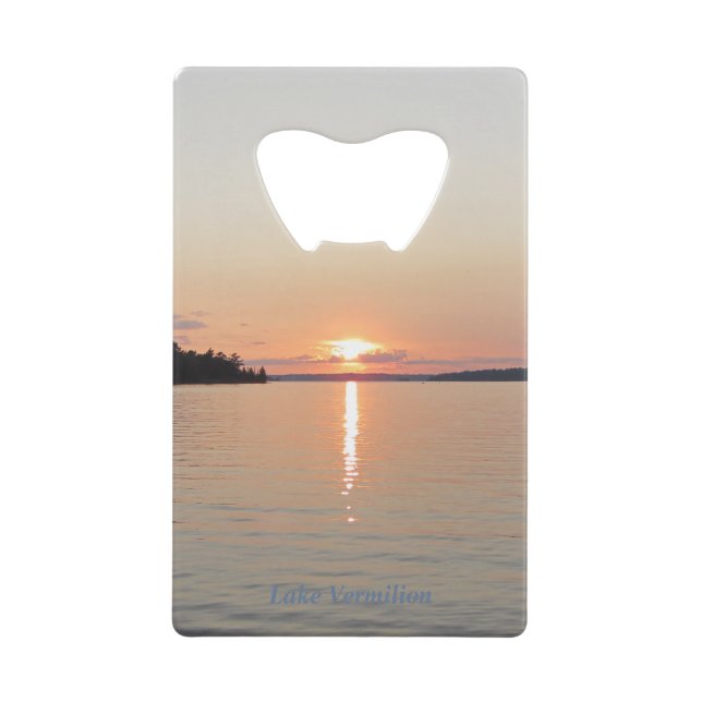 Seevermilions-Sonnenuntergang Geldbeutel Flaschenöffner (Vorderseite)