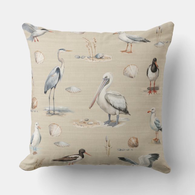 Seevögel-Kissen Kissen (Vorderseite)