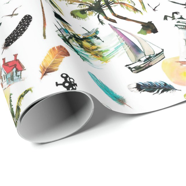 Seewaschpapier Geschenkpapier (Rolleneckpunkt)