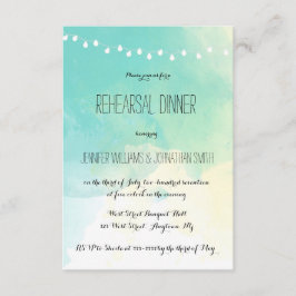 Seewatercolor-Proben-Abendesseneinladungen Einladung