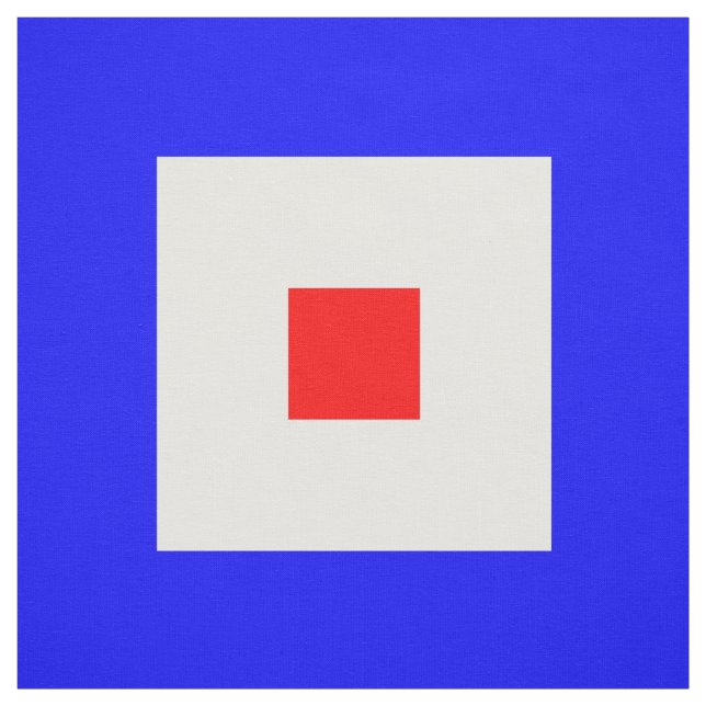 Seezeichen-Code-Flaggen-Buchstabe W "Whisky " Stoff (Muster)