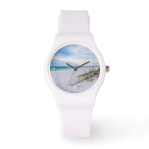 Seeziegen und Sandstrand Morgenwache Armbanduhr