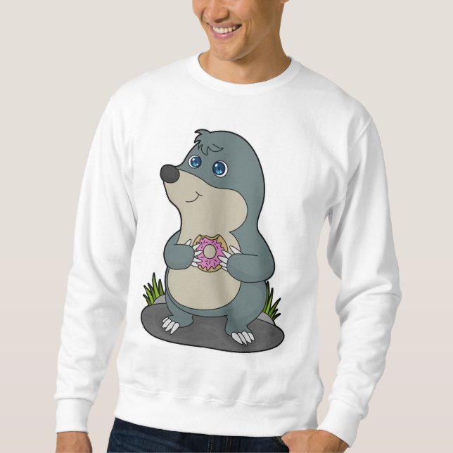 Seezunge mit Donut Sweatshirt (Vorderseite)