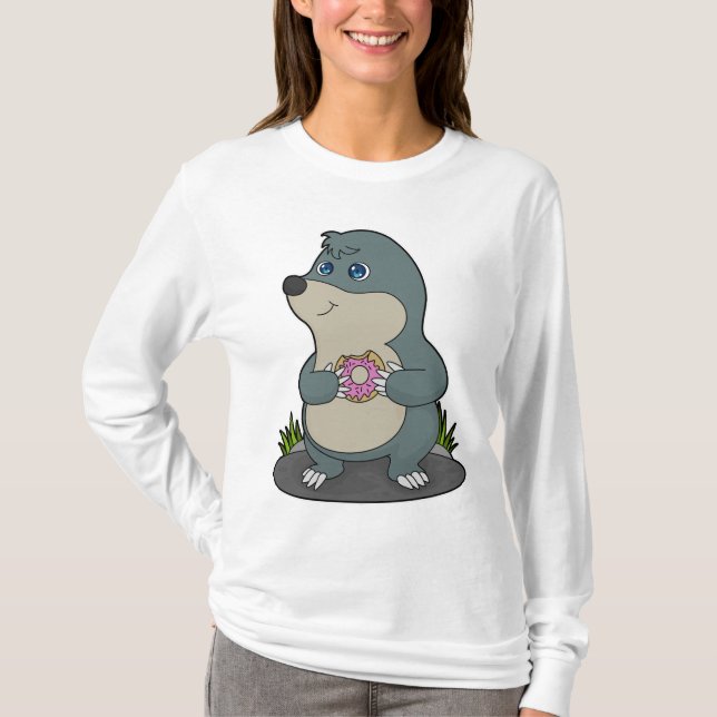 Seezunge mit Donut T-Shirt (Vorderseite)
