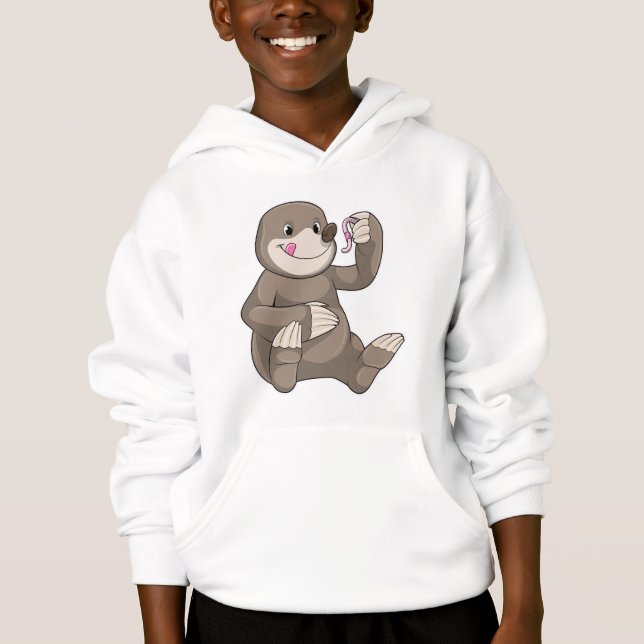 Seezunge mit Erdwurm Hoodie (Vorderseite)