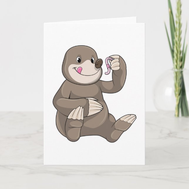 Seezunge mit Erdwurm Karte (Vorderseite)