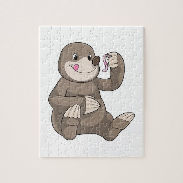 Seezunge mit Erdwurm Puzzle (Vertikal)