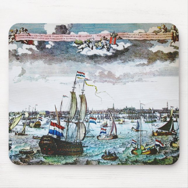 Segel-altes Amsterdam-Bild Mousepad (Vorne)
