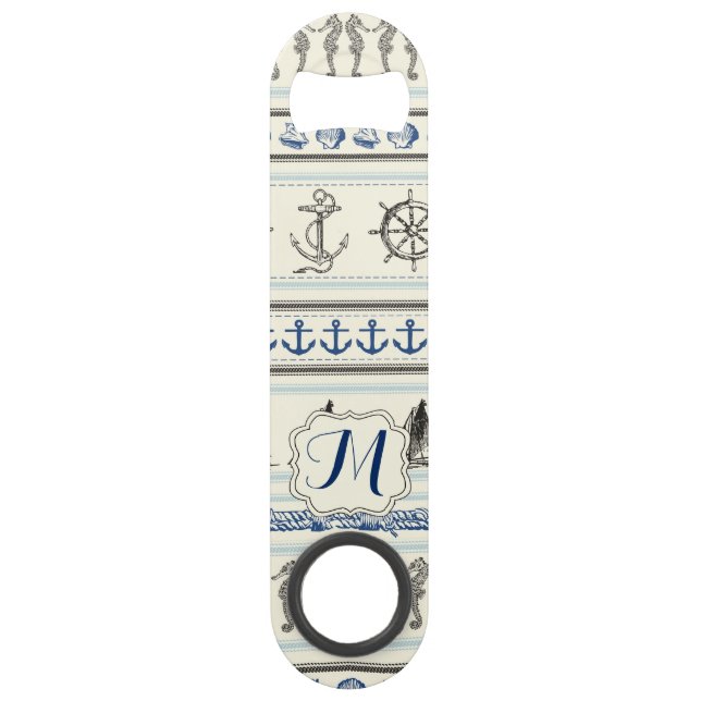 Segel Anchor Nautical Rope Knot Bottle Opener Speedflaschenöffner (Vorderseite)