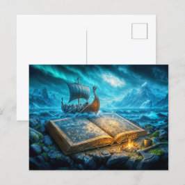 Segel aus dem alten Buch Feiertagspostkarte