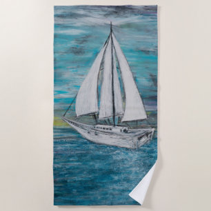Segel Away Beach Handtuch