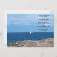 Segel-Boot in der tiefen blaues Wasser-Hochzeit