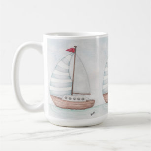 Segel den Ozean Blau Kaffeetasse