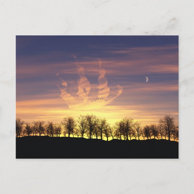 Segel die NachtSky Postkarte (Vorderseite)