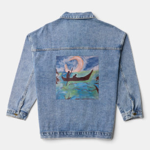 Segel durch Mondlicht Jeansjacke