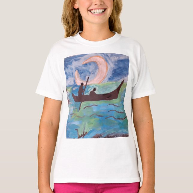 Segel durch Mondlicht T-Shirt (Vorderseite)