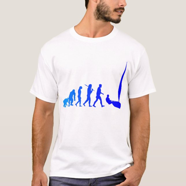Segel-Evolutionssport der Laser-Segelnseeleute T-Shirt (Vorderseite)