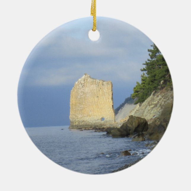 Segel-Felsen-Ornament Keramik Ornament (Hinten)
