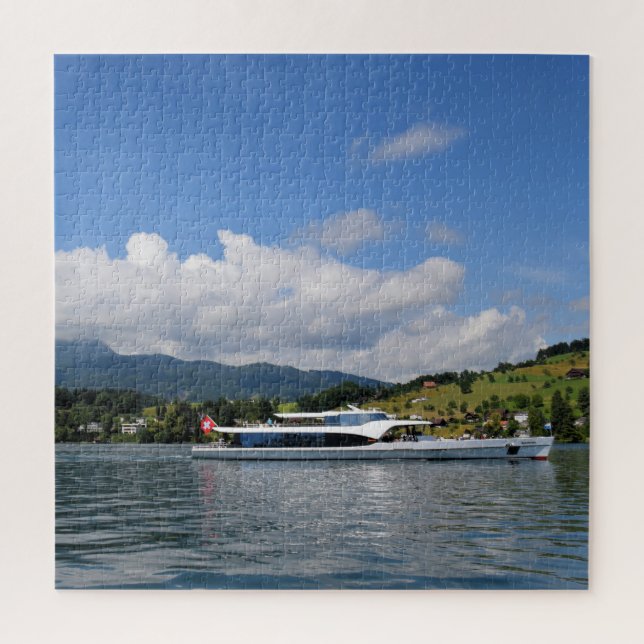Segel Lake Lucerne Schweiz - 20x20 - 676 Stk. Puzzle (Vertikal)