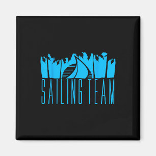 Segel Logo Symbol Quadrat Segelboot Schiff Kapitän Magnet
