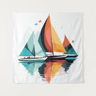Segel Meer Ruhe Stille Ozean Outdoor Abenteuer Wandteppich