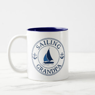 Segel-Opa Jahr gegründet Zweifarbige Tasse