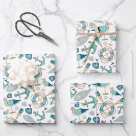 Segel-Segel-Seagull-Reserve Geschenkpapier Set