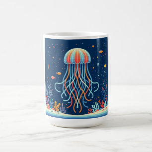 Segel/Strand/Quallen an der Küste Kaffeetasse