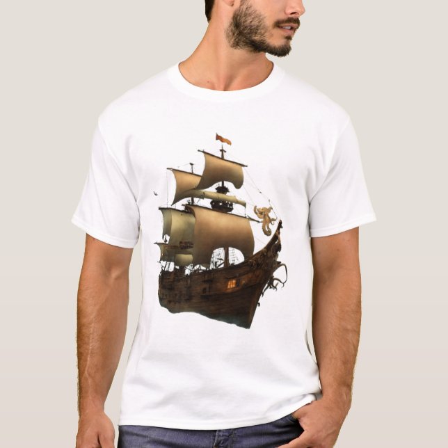 Segel- und Anchor-T - Shirt - Die Reise des Lebens (Vorderseite)